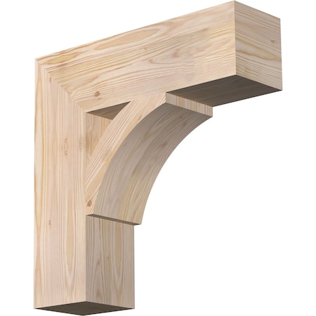 Ekena Millwork Thorton Block Smooth Bracket, Douglas Fir, 5 1/2"W x 20"D x 20"H BKT06X20X20THR05SDF